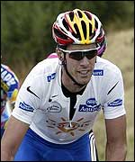 David Millar was lucky to avoid injury on stage six of the Tour de France