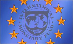 EU and IMF logos 