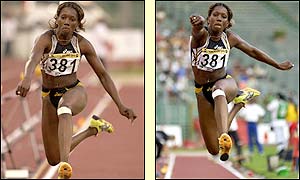 Hansen jumped 14.24m, only 23 cm behind winner Qi Yuan Huang of China