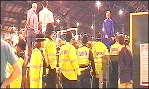 Police at Brighton station