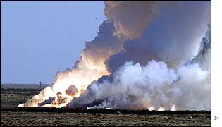 Booster explodes on impact