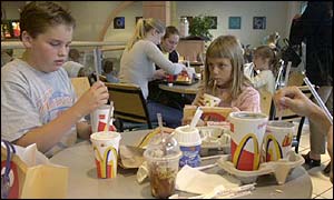Children in McDonalds