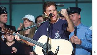 Sir Paul McCartney plays in New York after 11 September