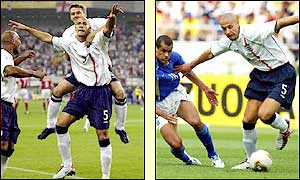 Ferdinand scored his first goal for England in their 3-0 demolition of Denmark in the second round