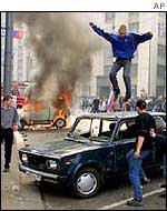 Russians rioting