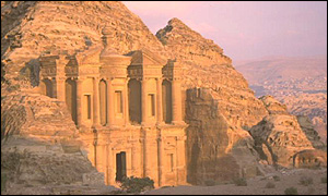 The Great Temple at Petra in Jordan 