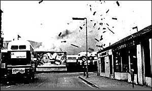 The chaos was pictured by the BBC