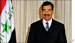 Iraqi President Saddam Hussein