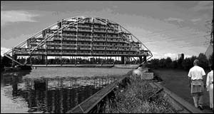 Proposed bridge housing in east London