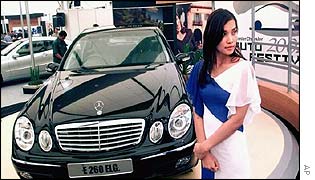 DaimlerChrysler stand at Indonesian car show