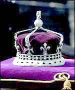 The crown with the famed Koh-i-noor diamond