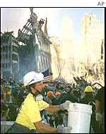 Rescue workers at Ground Zero