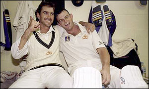 Justin Langer and Adam Gilchrist