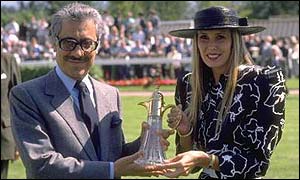 The trophy for the Sussex Stakes, Goodwood's blue riband event