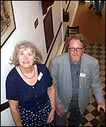 Thelma Grove and Dr Tony Williams at the Dickens House