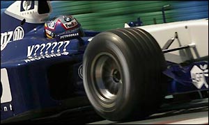 Williams' Jaun Pablo Montoya in action during qualifying