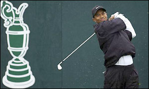 Tiger Woods was two shots behind the overnight leaders after his second round 