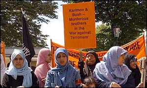 Protesters in Hyde Park