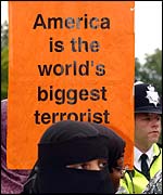 Demonstrater in Hyde Park