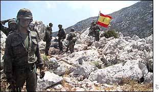 Spanish soldiers on Perejil