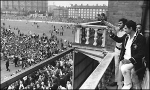 Wadekar on The Oval balcony after India's win
