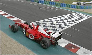 Michael Schumacher clinches his fifth world title