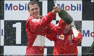 Schumacher revels in sealing his fifth world title