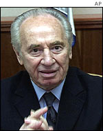 Israeli Foreign Minister Shimon Peres