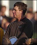 Steve Elkington at the Open trophy presentation