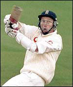 Michael Atherton hooks for four