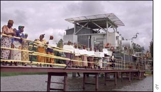 The women display their list of demands 