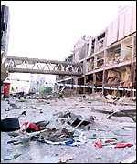The devastation in the city centre after the bombing