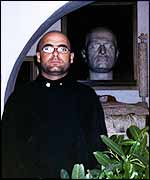 An honour guard keeps watch