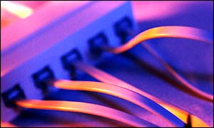 ADSL allows broadband over phone lines