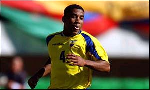 Ecuador defender Ulises de la Cruz