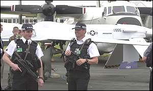 UK police with Predator drone