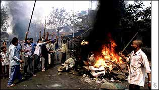 Rioters in Gujarat