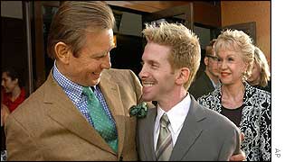 Michael York (left) with Seth Green