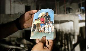 Three members, the father and the two children, of one family were killed in the attack