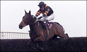 Timmy Murphy wins the 1997 Hennessy Cognac Gold Cup on Ever Blessed
