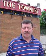 Tony Carroll, outside The Townley pub