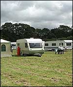 Caravans on site