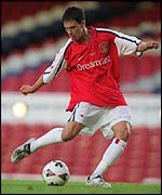Jeremie Aliadiere in action for the Arsenal youth side