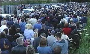 Vigil for Gerard Lawlor in north Belfast