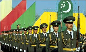 Troops in Turkmenistan at an independence day celebration