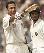 VVS Laxman celebrates his century