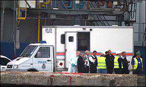 Helicopter crash scene