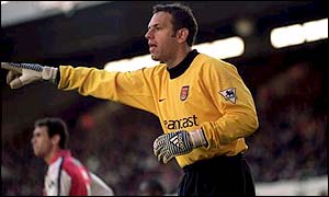 Arsenal keeper Richard Wright