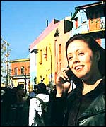 Mobile phone user in Argentina