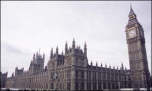 The Palace of Westminster in London 
